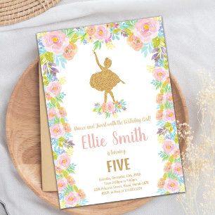 Parties scintillant Ballet Invitations d'anniversa