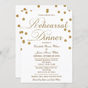parties scintillant blanche et or dîner invitation