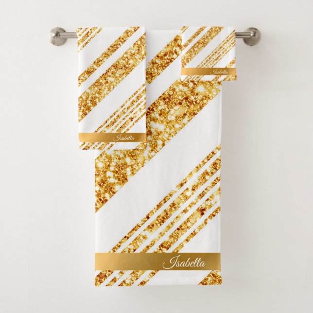 Parties scintillant blanche or Boho Collection de  (En situation)