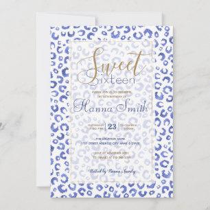 Parties scintillant bleu blanc Poster de animal lé