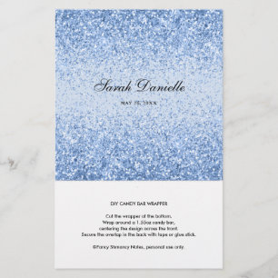 Parties scintillant bleu clair Confetti Candy Bar