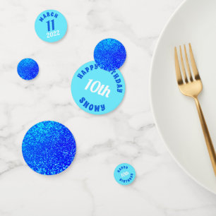 Parties scintillant bleue Anniversaire Confetti