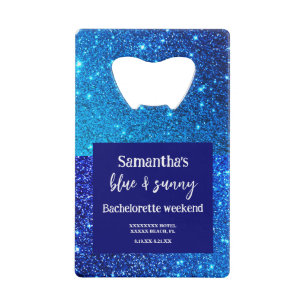 Parties scintillant bleue Bachelorette