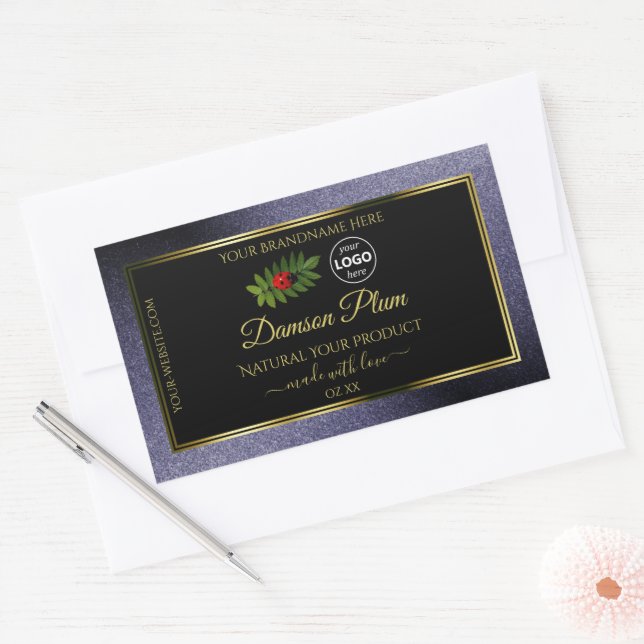 Parties scintillant bleue Black Gold Étiquette de  (Enveloppe)