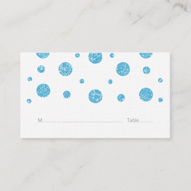 Parties scintillant Bleue Confetti Mariage Cartes  (Devant)
