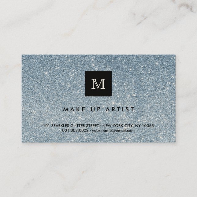 Parties scintillant Bleue Étincelle Carte de profi (Devant)