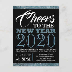 Parties scintillant Bleue, Invitation du Nouvel An