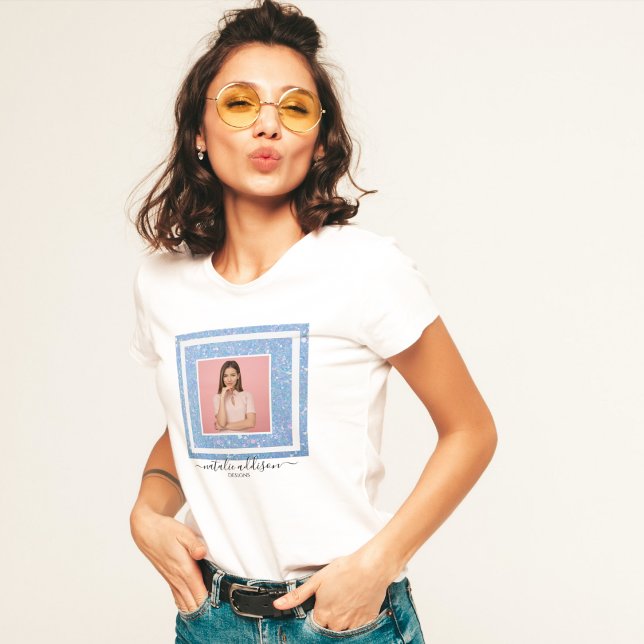 Parties scintillant bleue périphérique | T-shirts  (Créateur téléchargé)