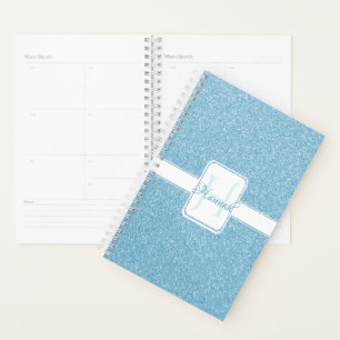 Parties scintillant bleue Planificateur personnali