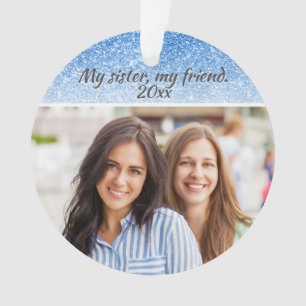 Parties scintillant Bleue Soeur Élégante 2 côtés 2