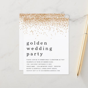 Parties scintillant Budget Golden Wedding Party In