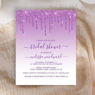 Parties scintillant budgétaire Purple Bridal Showe