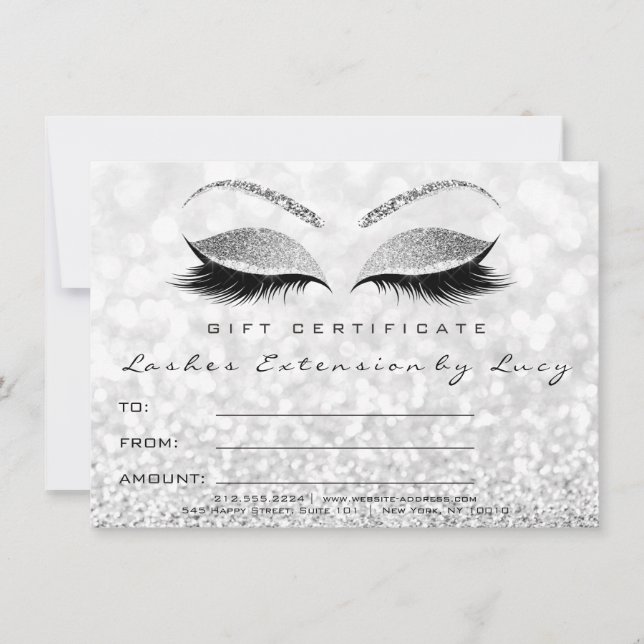 Parties scintillant cadeau de certificat de maquil (Devant)