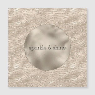 Parties scintillant Champagne d'or Zebra Imprimer 