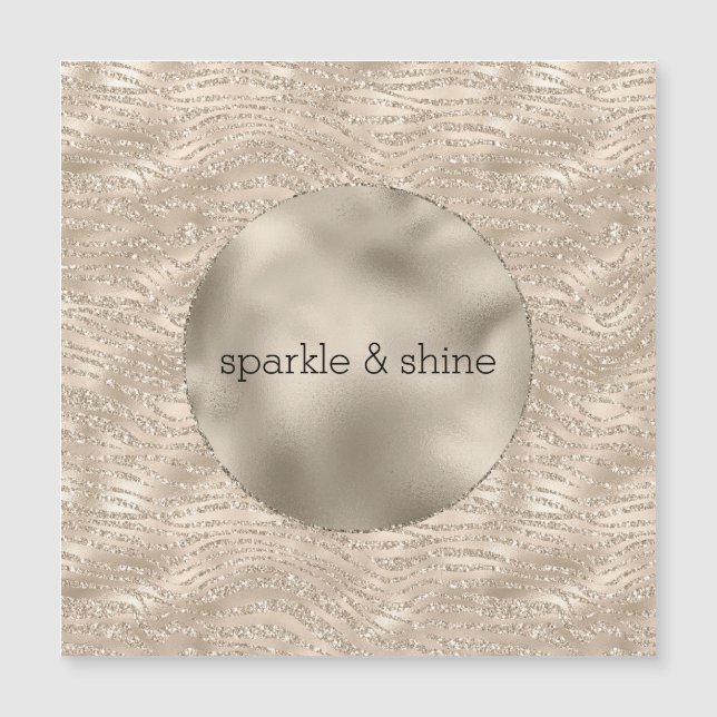 Parties scintillant Champagne d'or Zebra Imprimer  (Devant)