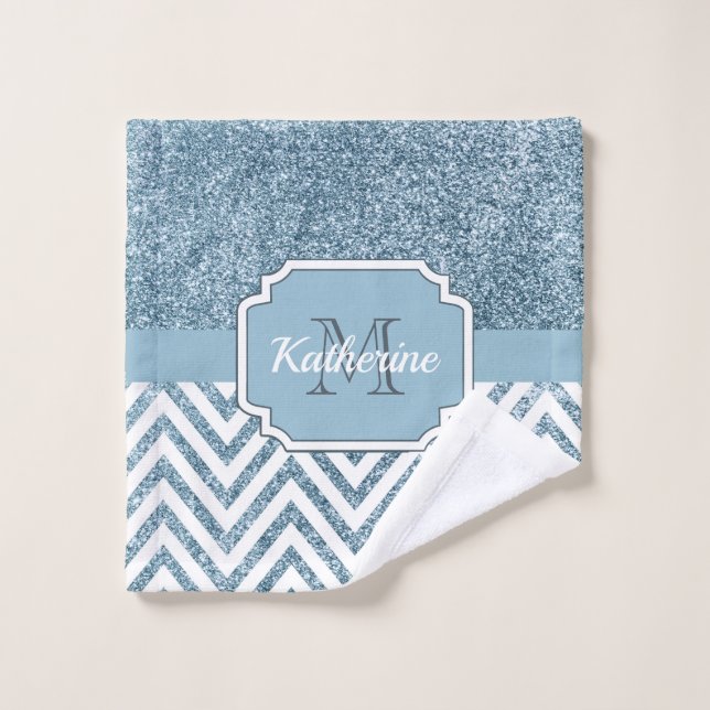 Parties scintillant Chevron (Gant de toilette)