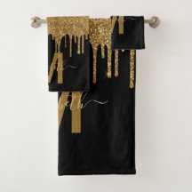 Parties scintillant Chic Gold Driving Nom du monog