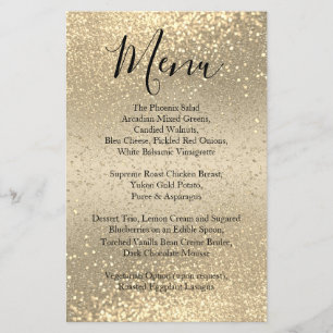 Parties scintillant Classy Gold - Menu
