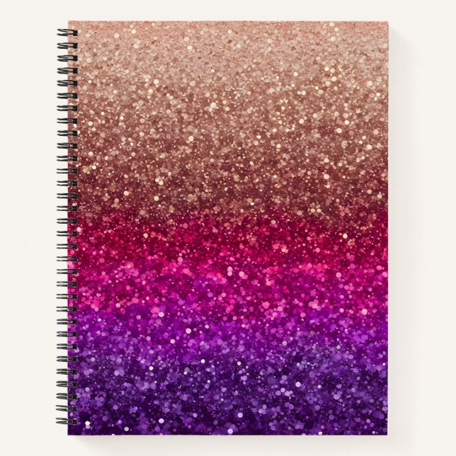 Parties scintillant colorée Art Carnet spiral (Devant)