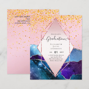 Parties scintillant d'agaite DIPLÔME Invitations G