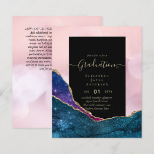 Parties scintillant d'agaite DIPLÔME Invitations G