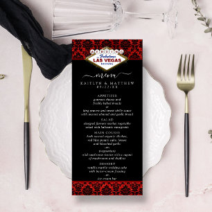 Parties scintillant Damask Las Vegas Mariage Menu