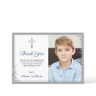 Parties scintillant d'argent Carte de remerciement