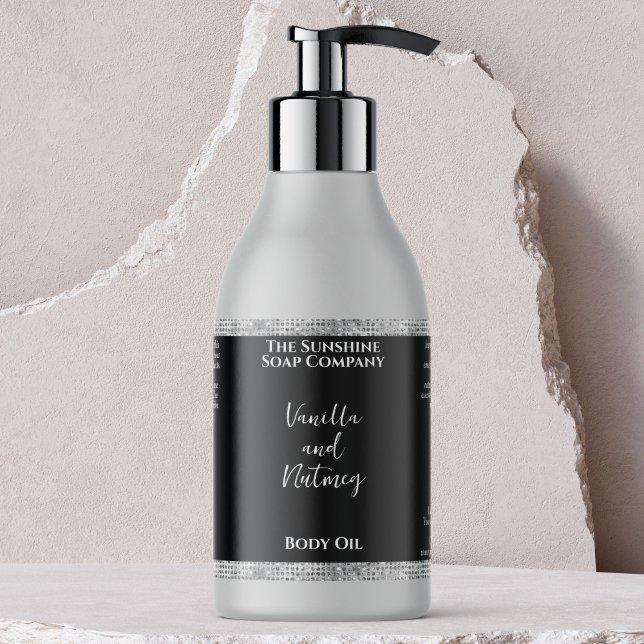 Parties scintillant d'argent et Étiquette de boute (Créateur téléchargé)