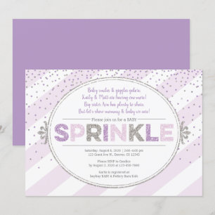 parties scintillant d'argent pourpre invitation po