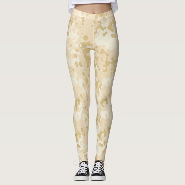 Parties scintillant de camouflage d'or Leggings (Devant)