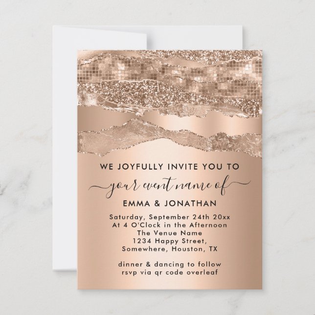 Parties scintillant de code QR Bordures Rose (Devant)