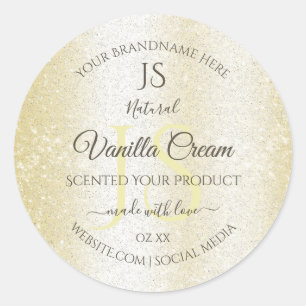 Parties scintillant de crème d'or clair Étiquettes