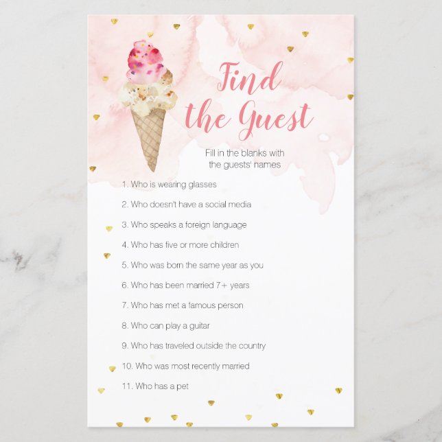 Parties scintillant de crème glacée Rose Blush Tro (Devant)