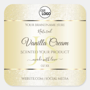 Parties scintillant de crème or Étiquettes produit