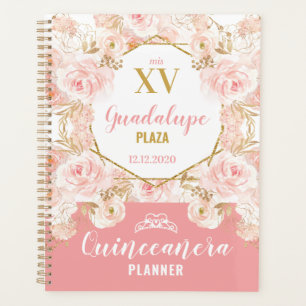 Parties scintillant de fleurs rose pâle Quinceañ