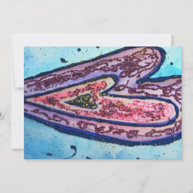 Parties scintillant de foi Coeurs Invitation perso (Devant)