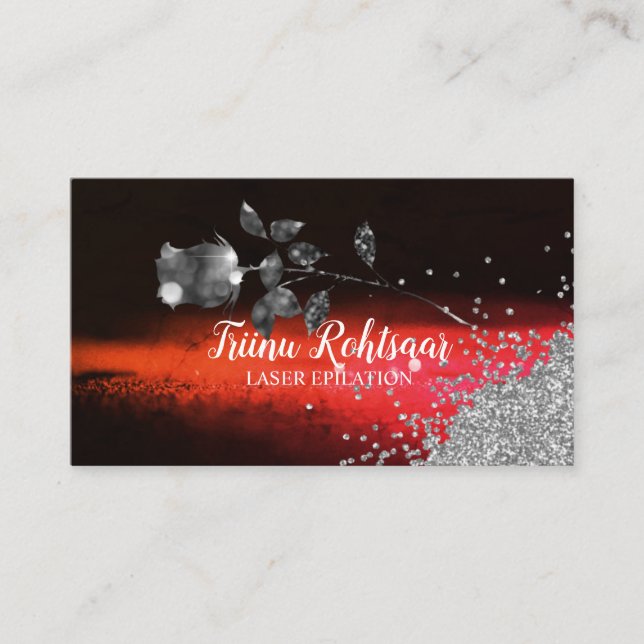 PARTIES SCINTILLANT d'ÉPILATION LASER Carte de vis (Devant)