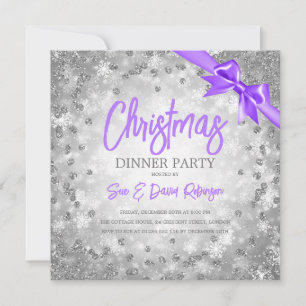 Parties scintillant Diamants d'argent Ribbon viole