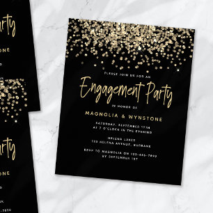 PARTIES SCINTILLANT d'or BUDGET Invitation de la p