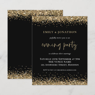 PARTIES SCINTILLANT d'or BUDGET Mariage soirée Inv