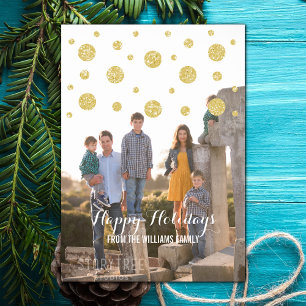 Parties scintillant d'or Confetti Carte photo de v