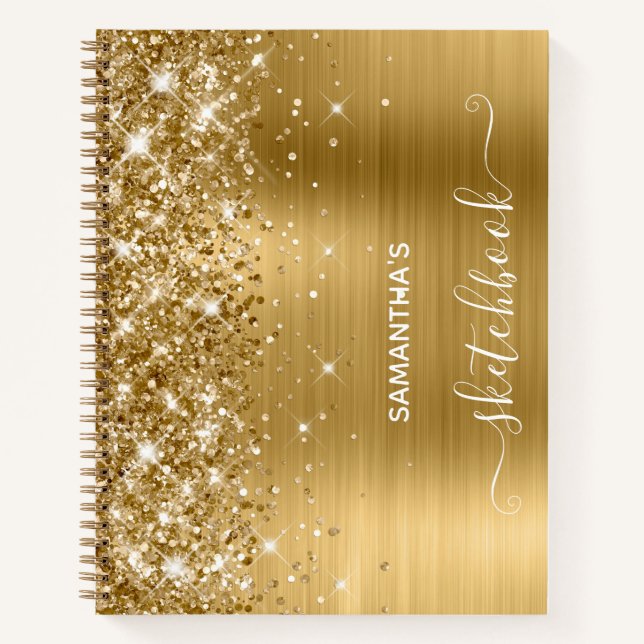 Parties scintillant d'or et carnet de croquis Foil (Devant)