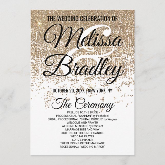 Parties scintillant d'or étincelles Programmes bla (Devant)