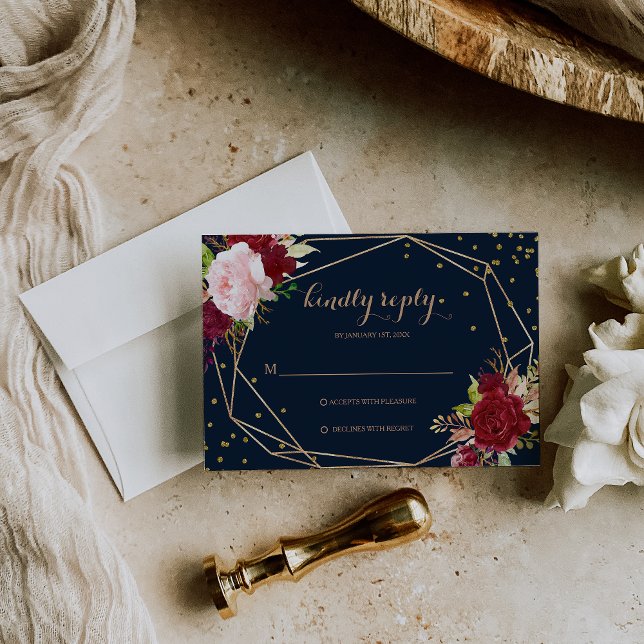 Parties scintillant d'or géométrique et carte roug (Créateur téléchargé)