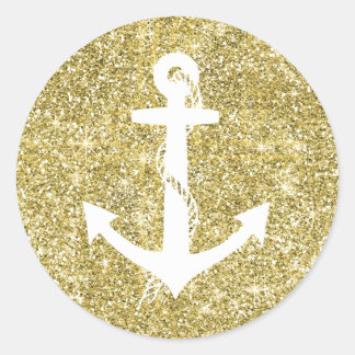 Parties scintillant d'or Imprimer Stickers d'Ancre
