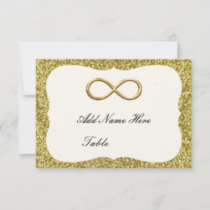 Parties scintillant d'or Infinie Table Place Carte