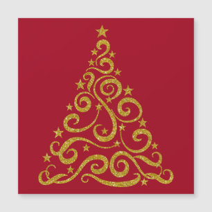 Parties scintillant d'or Look Arbre de Noël Magnet