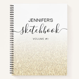 Parties scintillant d'or Ombre nom du carnet de no