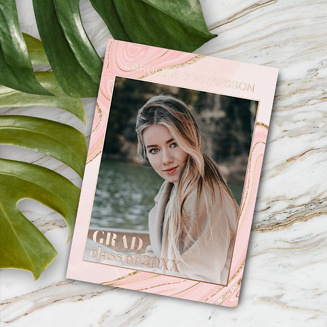 Parties scintillant d'or rose Phuile Faire-part de (Créateur téléchargé)