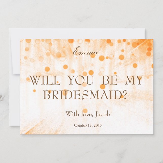 Parties scintillant D'Or Serez-Vous Mon Invitation (Devant)